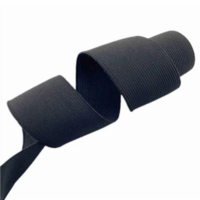 Fascia elastica a maglia larga nera da 4 cm